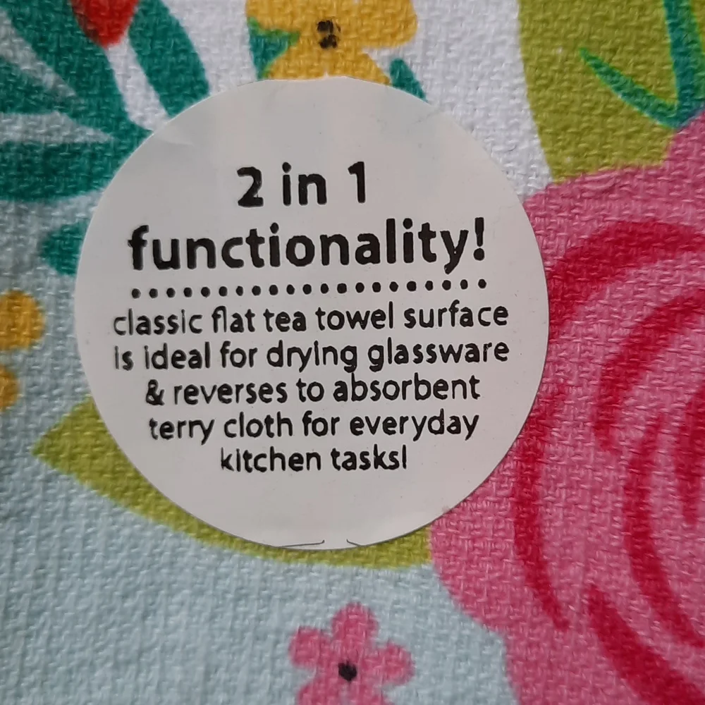 Easter Bunny Spring Farm Animals Dual Purpose Kitchen Dish Towels Fun Set - Picture 5 of 11